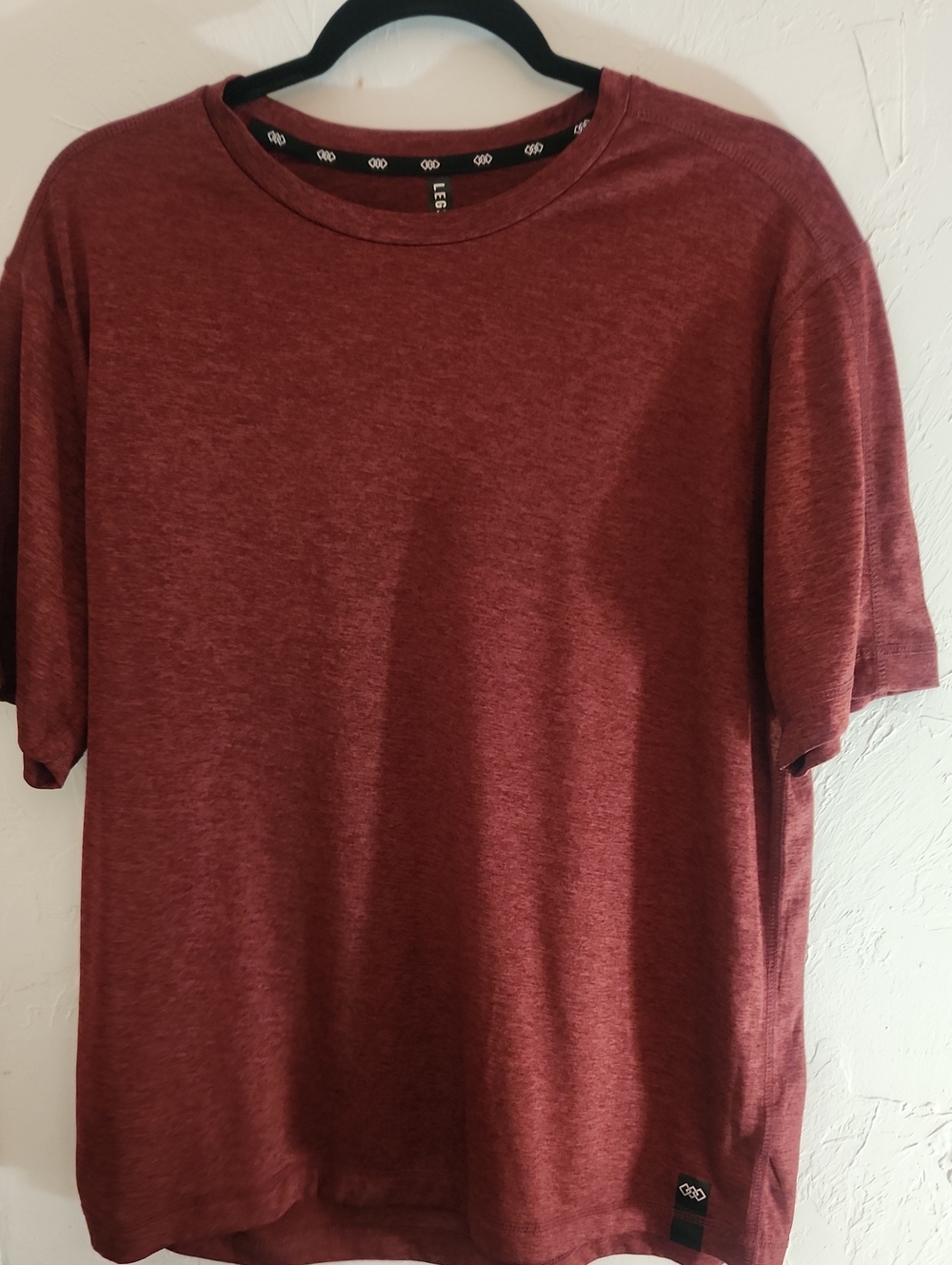 Lee Men’s Heathered Burgundy Short Sleeve Crew Tee